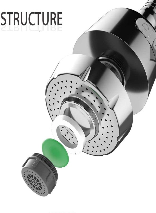 DHVSAM 1 Pcs 360? Swivel Nozzle Faucet Extender, Adjustable Faucet Aerator Splash-Proof Head for Bathroom Kitchen Tap Water Saving Faucet Extender (Silver 2 Mood) - Image 4